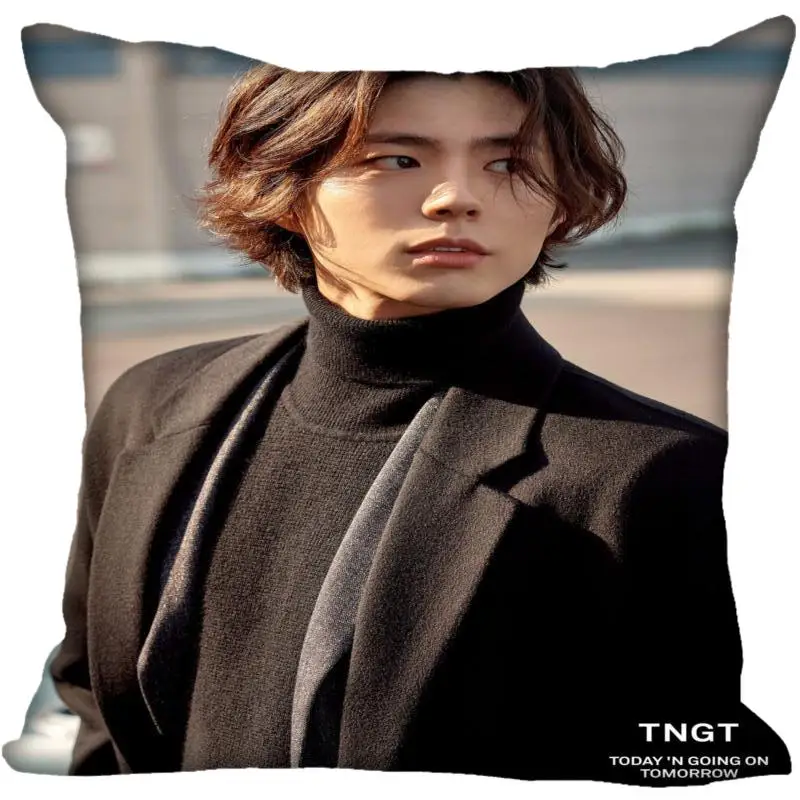 9 На заказ Kpop Park Bo Gum печатные квадратные шелковые наволочки 40x40 см, 35x35 см одна сторона атласная Наволочка логотип - Цвет: 9