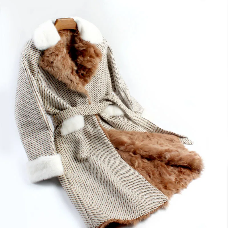 Новинка 2020 парки зимняя куртка для женщин натуральный мех ягненка подкладка из