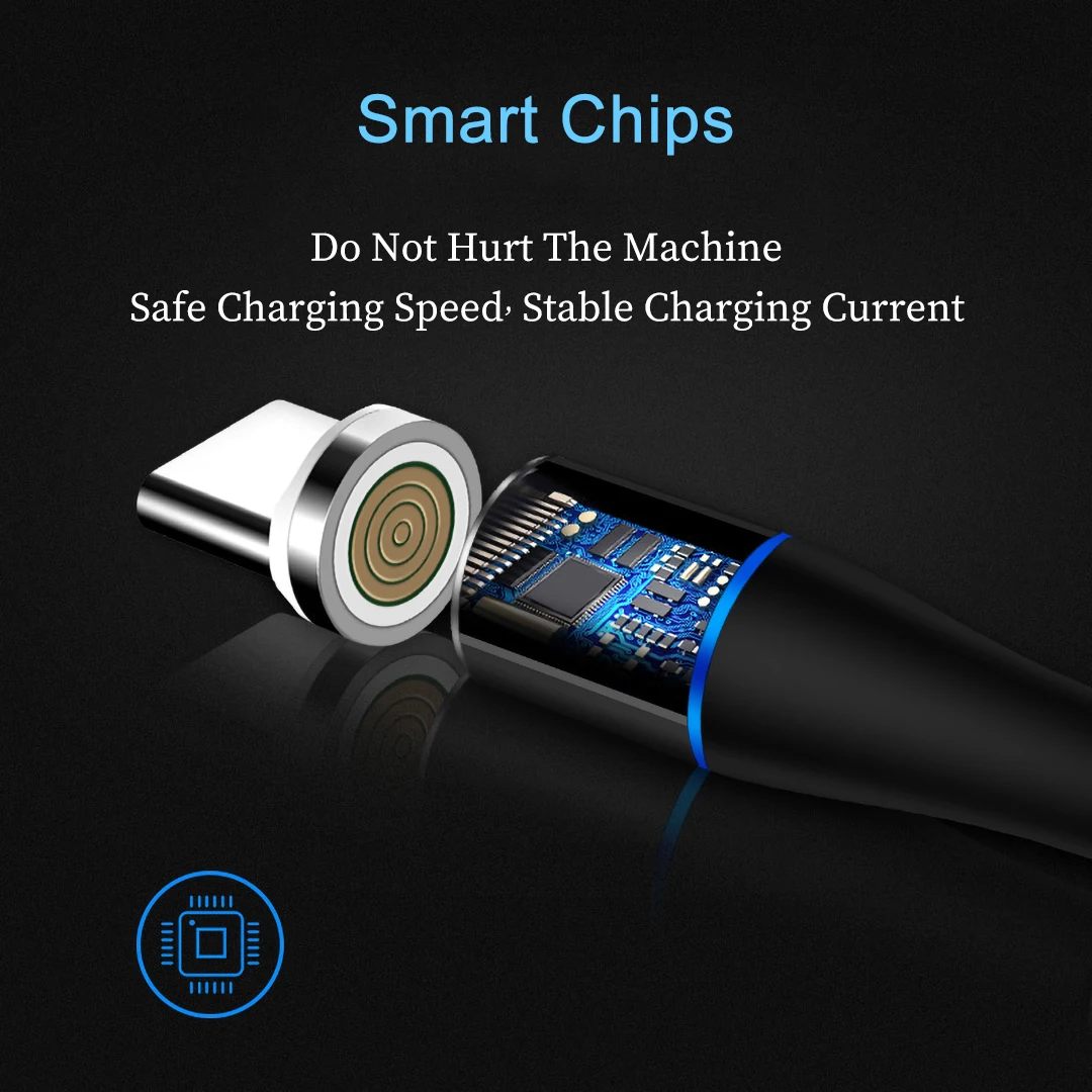 Магнитный USB кабель Micro usb type C для iPhone 7 3A кабели быстрой зарядки для Xiaomi MI9 8 Android Phone QC 3,0 провод зарядного устройства