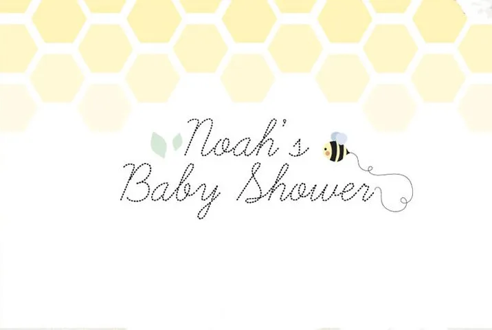 

custom bumble bee baby shower backdrops High quality Computer print party backgrounds