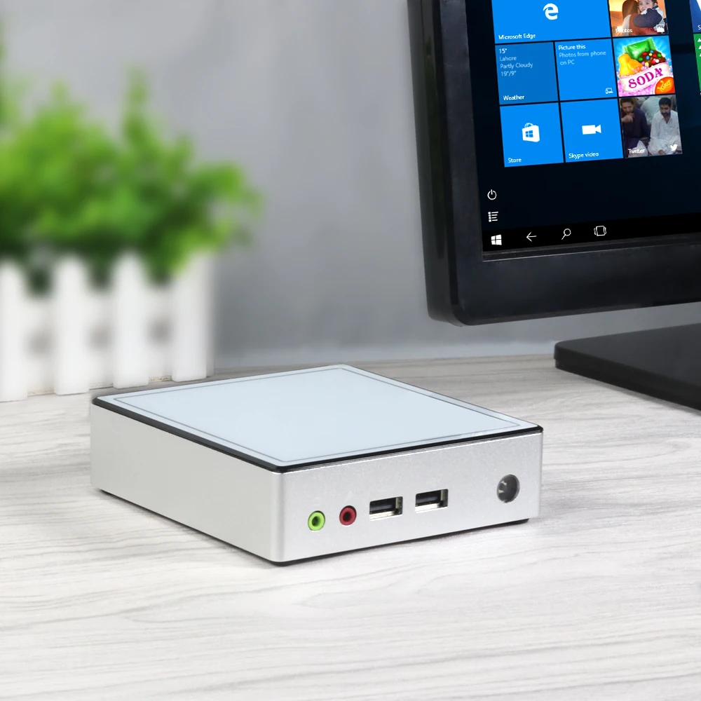 Мини ПК Intel Celeron 2955U 1,40 ГГц Windows 10 Мини компьютер i3 4010Y Вентилятор охлаждения Nuc настольный офисный ПК DDR3 ram HDMI HTPC