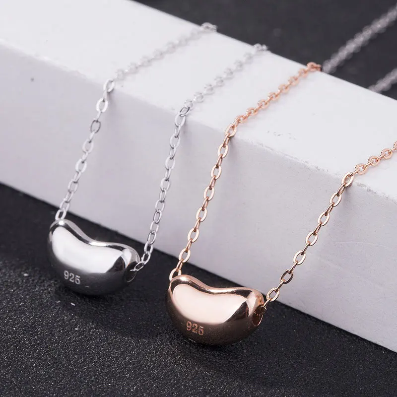 RADHORSE 925 Sterling Silver Female high jewelry Peas Pendant necklace Suitable for women wear concise Jewelry | Украшения и