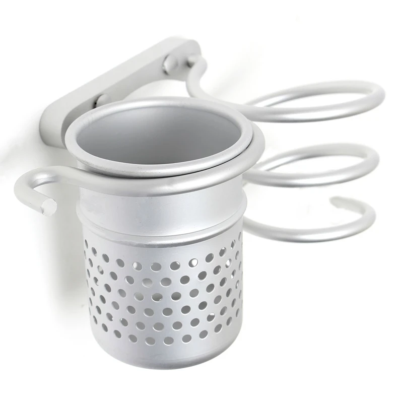 Многофункциональная настенная подставка для сушки волос и расчески ванной