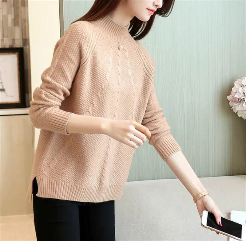 Свитер женский на осень и зиму новинка 2018 короткая куртка свободная рубашка