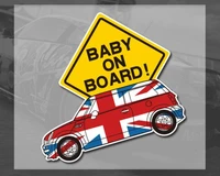 aliauto car styling baby on board car sticker and decals accessories for mini cooper countryman r50 r52 r53 r58 r56