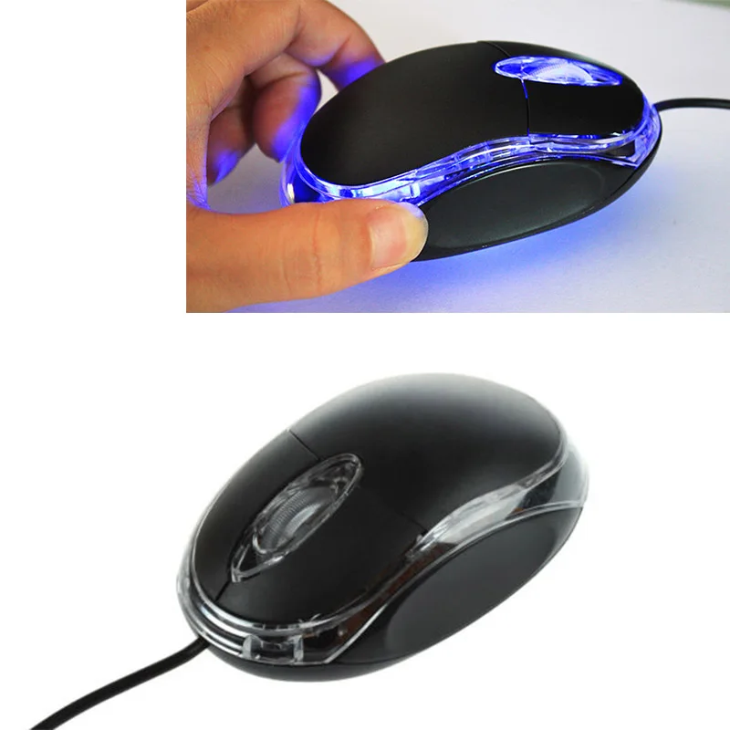 ULIFART USB LED оптическая мышь проводной ноутбук компьютер ПК мини мыши с колесом