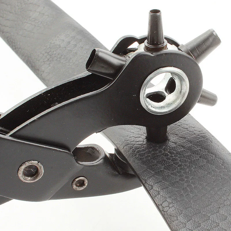 

High New Heavy Duty Strap Leather Hole Punch Hand Plier Belt Punch Revolving DIY Tools LG66