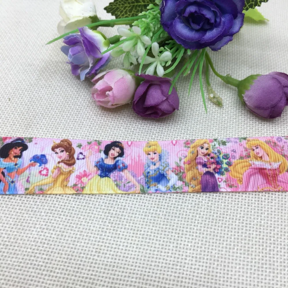1 ''25 мм Kawaii принцесса печатных корсажная лента DIY ювелирных лента подарочная упаковка 10 размеров