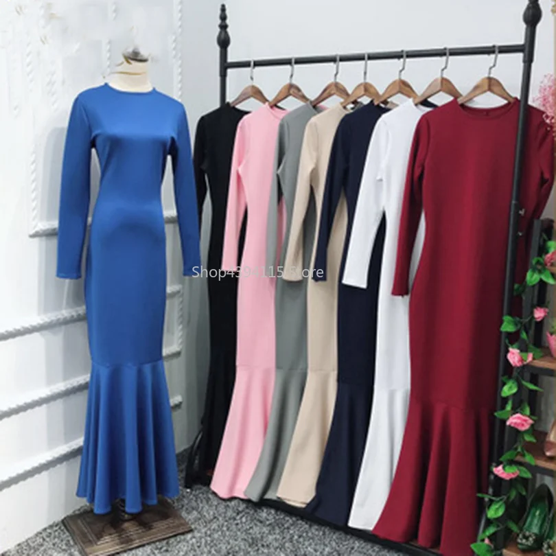 Модное Длинное Платье для мусульманских женщин должно быть базовое растянутое