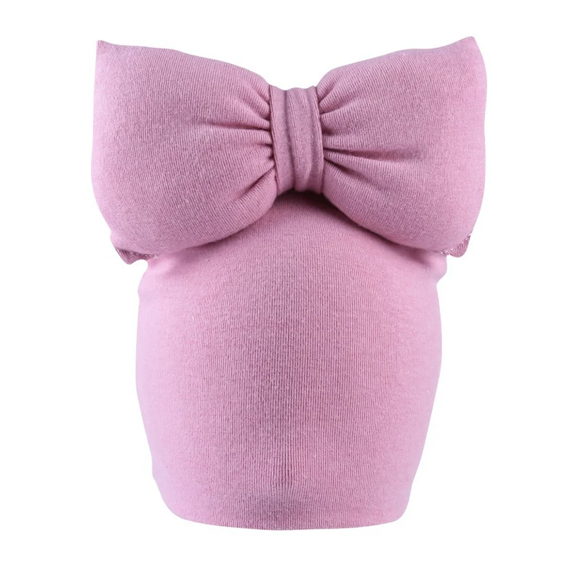 2017 модная детская шапочка с бантом осенне-зимние теплые детские головные уборы