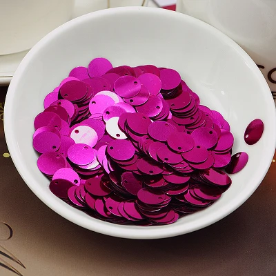 Fuchsia 200 шт./лот 10 мм плоские круглые DIY пайетками Швейные Craft Cekiny блесток ткань для платья аксессуары lentejuelas costura - Цвет: Fuchsia