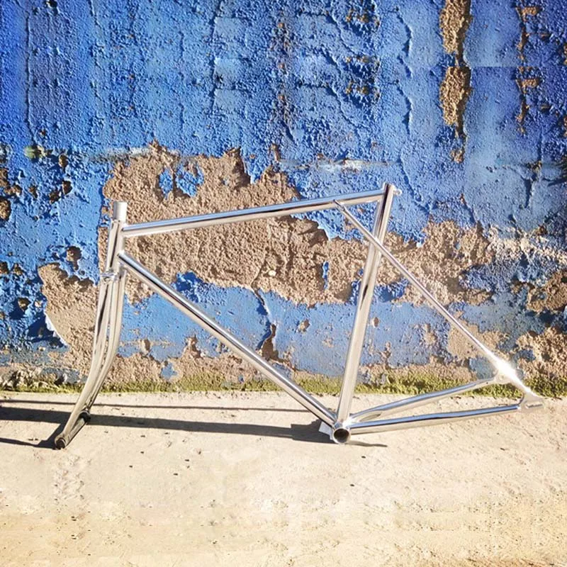 700C велосипед 53Ccm 55 см 58 см рама для велосипеда Fixie gear рама и вилка для велосипеда хромированная стальная рама для велосипеда