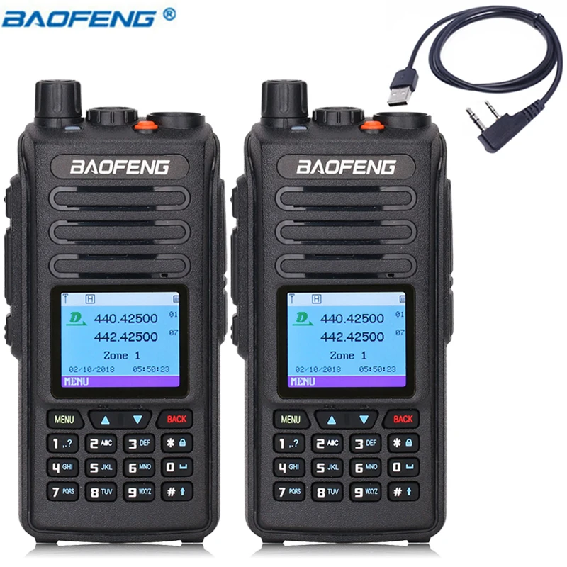 2 шт. портативная рация Baofeng DMR аналоговая цифровая (GPS) двойной Ретранслятор с