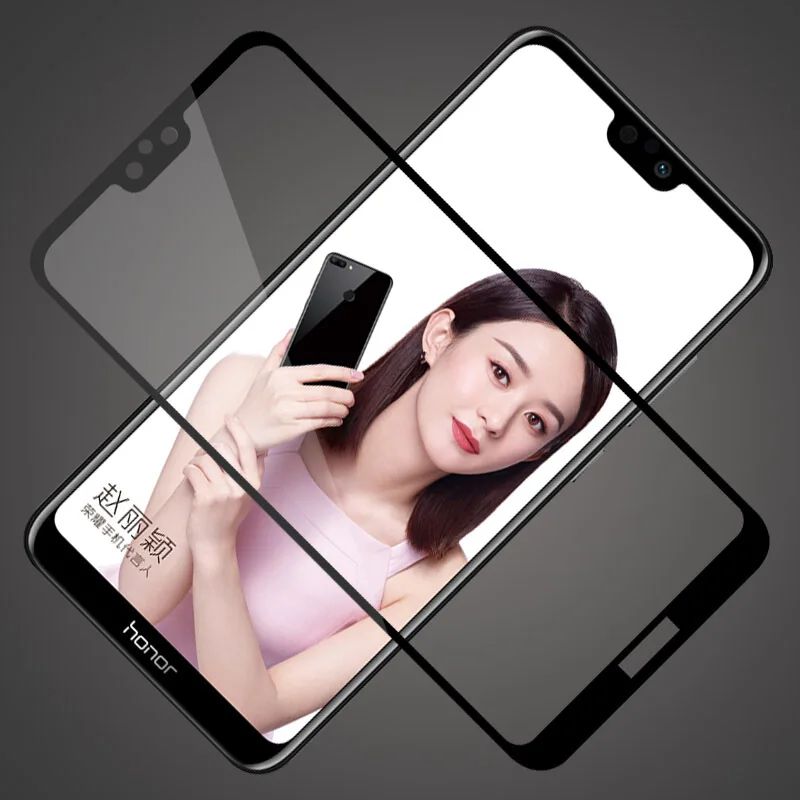 2 шт. полностью клеящееся закаленное стекло для Huawei Honor 9i 2018 защитная пленка