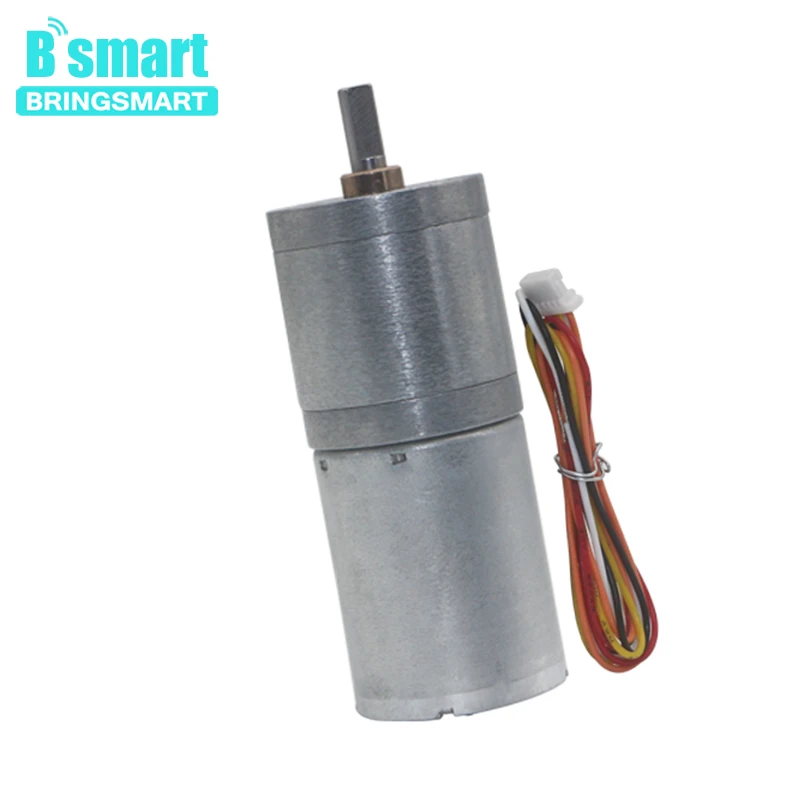 Bringsmart JGA25-2430 DC 12 В 24 В Бесщеточный Мотор шестерня электродвигатель 14-1550 об/мин с контролем скорости тормоза BLDC мотор длинный Lifetim