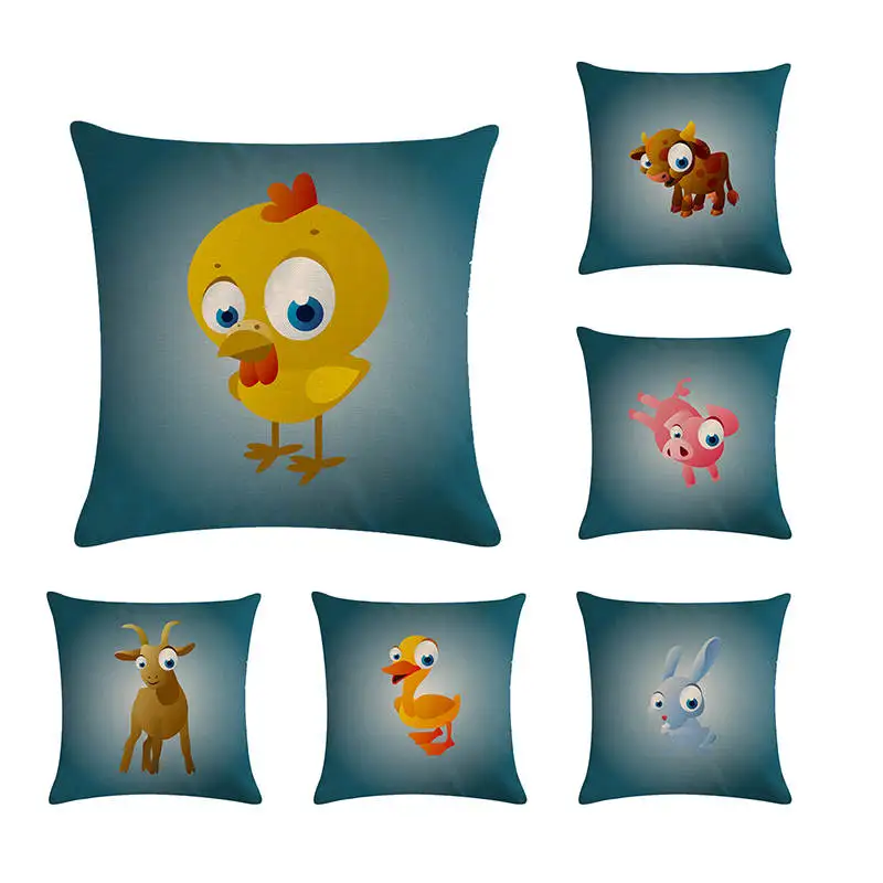 

Чехол для подушки с изображением животных улитки и пчелы, акулы, наволочки из льна и хлопка, наволочки для дивана 45x45 см, наволочка ZY569