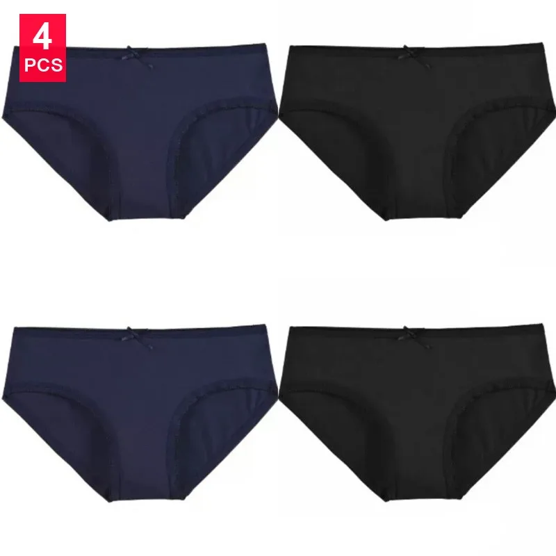 10 4PCS/lot Ladies Panties Underwear Woman Panties Fancy Lace Calcinha Renda Sexy for Women Traceless Crotch of Cotton Briefs Hot - Цвет: 10