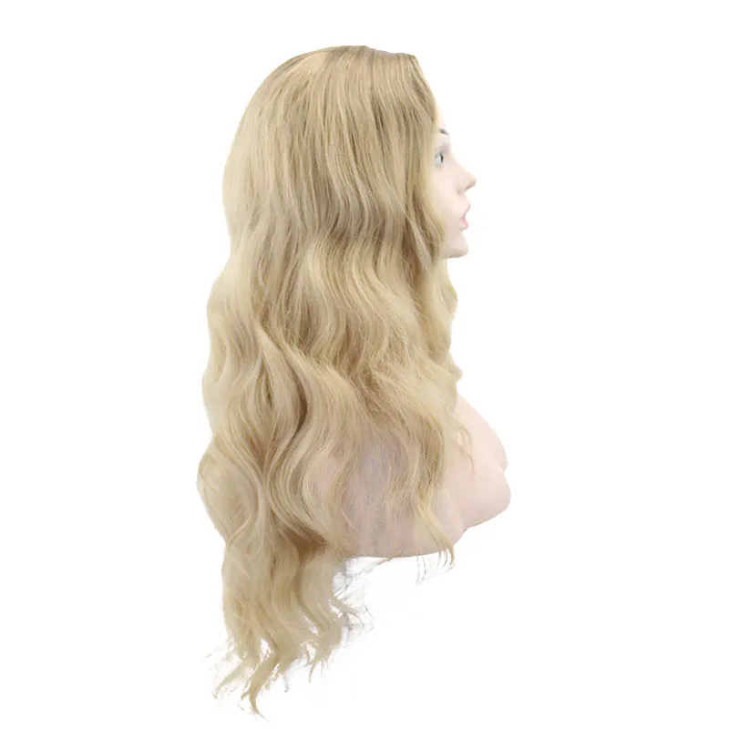 Женский термостойкий парик JOY &amp BEAUTY маленькие кудри из темного корня и золота 24