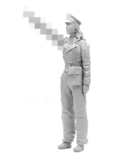 Масштаб 1/16 Неокрашенная фигурка из смолы Женский Танк Commander коллекционная