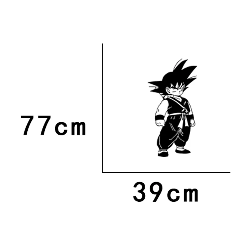 black18 Dragon Ball стикер на стену Сунь Укун аниме наклейка в японском стиле манга настенная Водонепроницаемая Автомобильная наклейка для спальни декоративная стена St - Цвет: black18