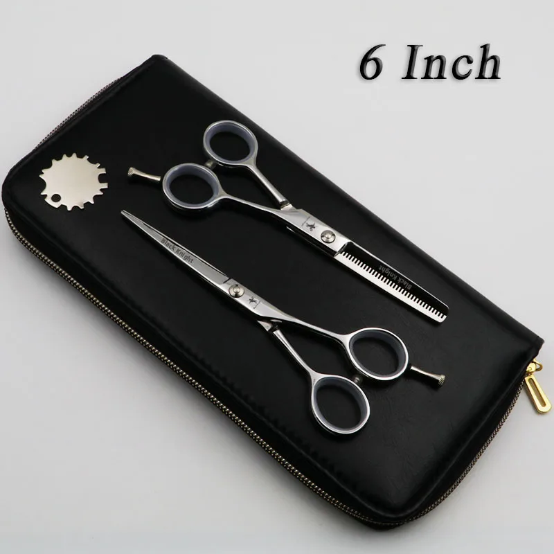 1 set add case 5,5/6 дюймов Профессиональные Парикмахерские Ножницы Набор для резки+ филировочные Парикмахерские ножницы Высокое качество индивидуальные черные и белые Стили - Цвет: 1 set add case