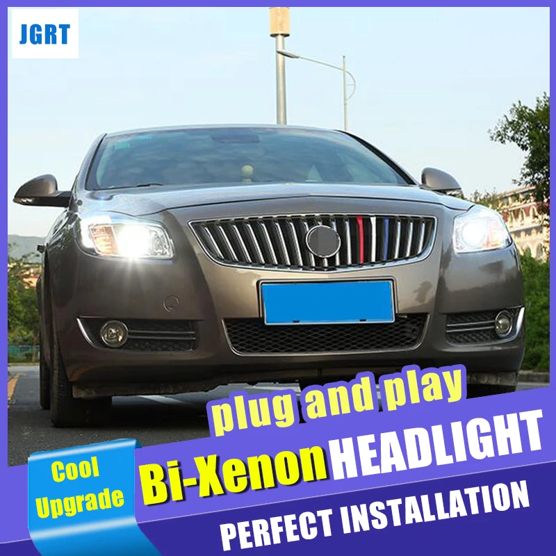 

car Styling LED Head Lamp for Buick Regal led headlights 2009-2013 drl H7 hid Bi-Xenon Lens angel eye low beam front light