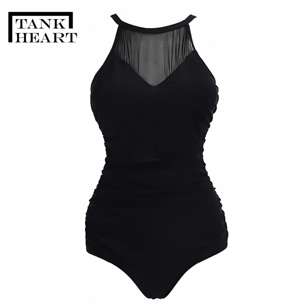 Женский цельный купальник в стиле ретро купальный костюм монокини размера плюс