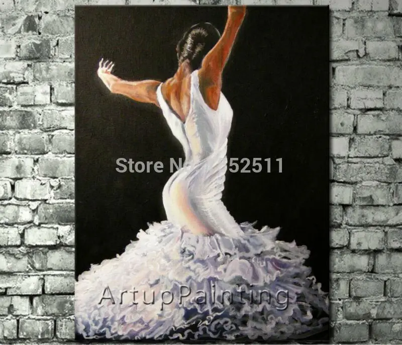 

Spanish Flamenco Dancer painting latina woman Oil painting on canvas hight Quality Hand-painted Painting latina 08