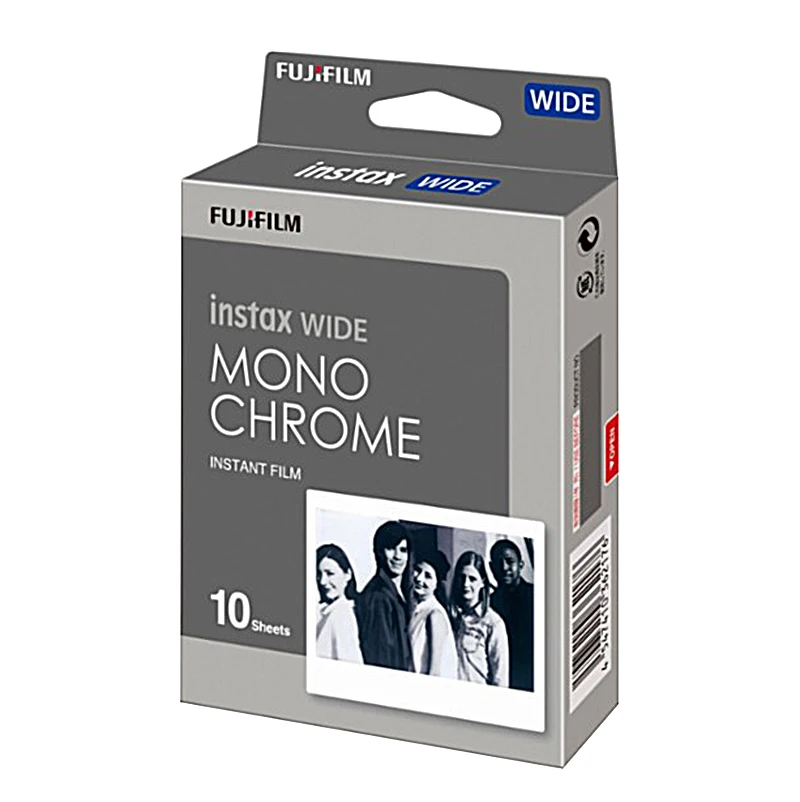 Fujifilm Instax Wide Monochrome Mono мгновенная фотография 100 пленка для Fuji WIDE 210 300 камера|fujifilm instax