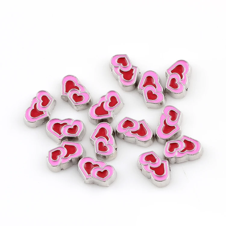 F155 Новое поступление 20 шт./лот сплав металл прекрасная эмаль Радужное сердце