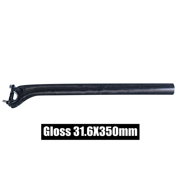 Glossy 31.6X350mm Без логотипа матовый/глянцевая однонаправленное Углеволокно велосипед стойка сиденья для горного велосипеда запчасти для шоссейного велосипеда 27,2/30,8/31,6*400 мм 350 мм назад 20 градусов - Цвет: Glossy 31.6X350mm