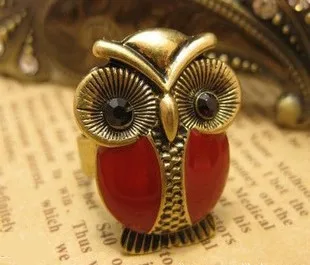 Europe and the United States to restore ancient ways intense red drip owl ring | Украшения и аксессуары