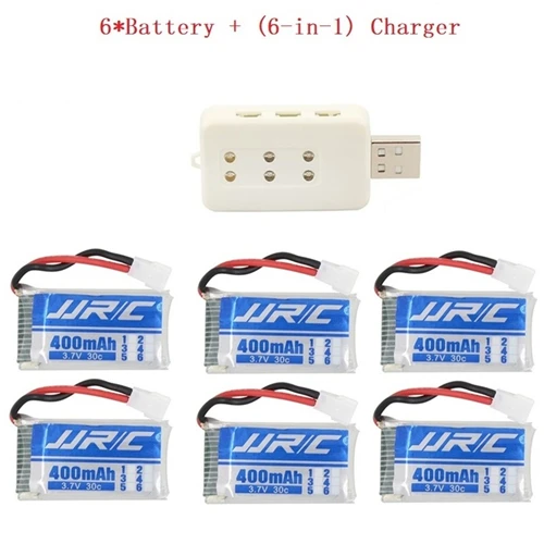 Зеленый Обновленная версия Lipo батарея 3,7 v 400mAh 30C для JJRC H31 H43hw Дрон Li-battery JJRC H31 Lipo battery+ 6 в 1 кабель зарядное устройство - Цвет: Зеленый