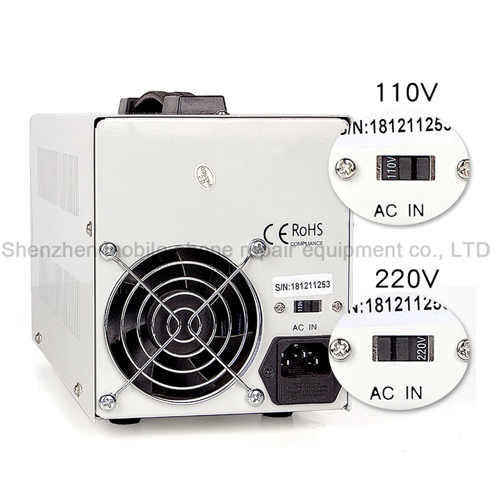 PS-303DF 30 V/3A Переключатель Регулируемая DC Напряжение Питание четырехзначный Дисплей Регулируемый для ремонта ноутбуков регулируется Питание
