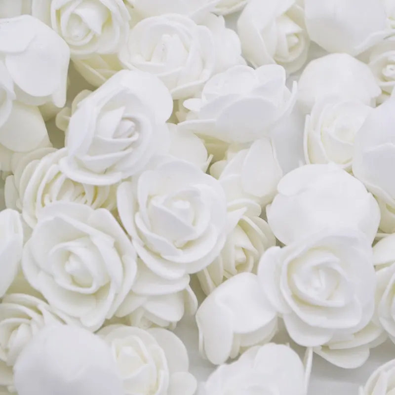 100pcs white 1 шт., форма из пенопласта с изображением медведя розы, искусственный цветок, голова DIY, розы Teddi, медведь, цветок, аксессуары в виде мишки, для свадебной вечеринки, подарок, ремесло - Цвет: 100pcs white
