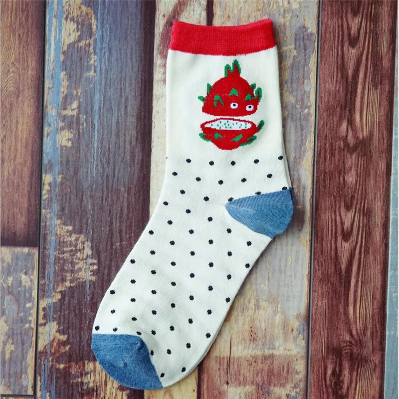 Новое поступление женские разноцветные хлопковые носки 4 пары/партия|fruit socks|socks