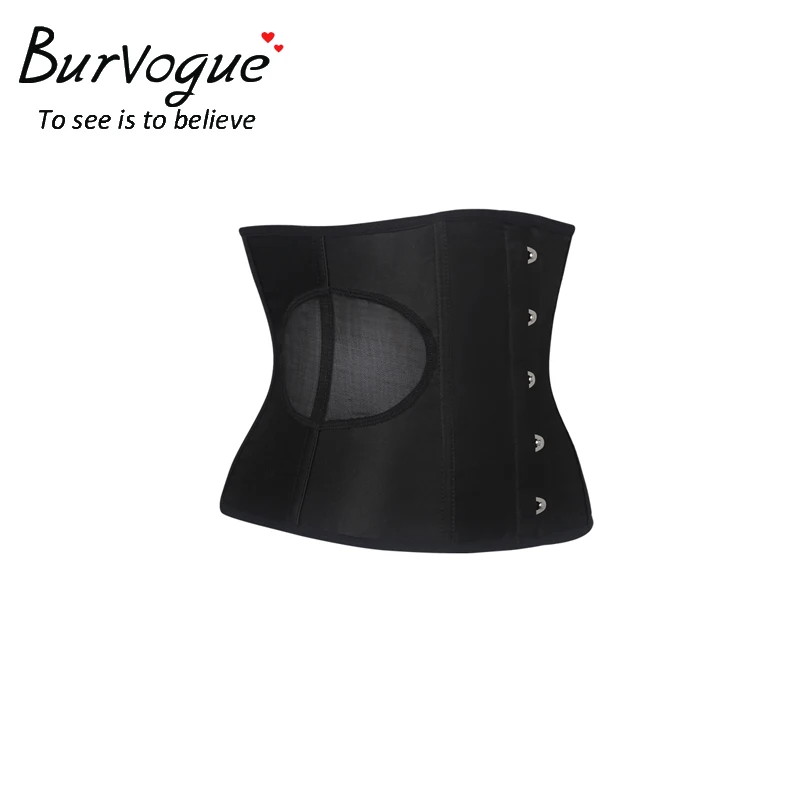 Женский атласный корсет Burvogue пояс для похудения под грудь с 3 крючками и глазами