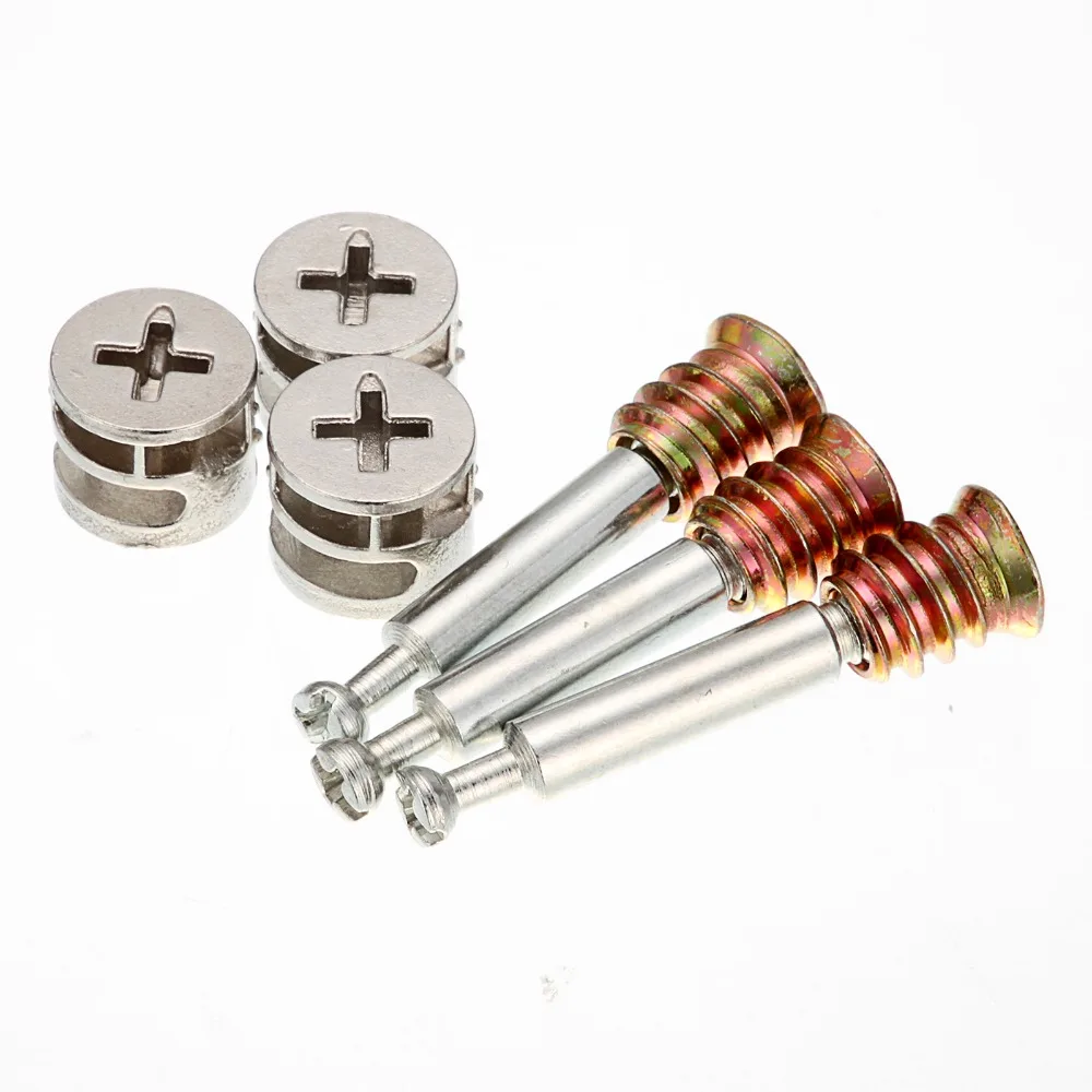 

5pcs M6*40 Furniture Screws Three in One Connector Minifix Screws Fittings Connecting Cam Lock Furniture Hardware Fasterner
