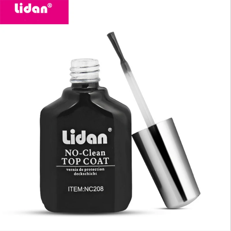 LIDAN NC208 15 мл верхнее покрытие без очистки лак для ногтей прозрачный дизайн
