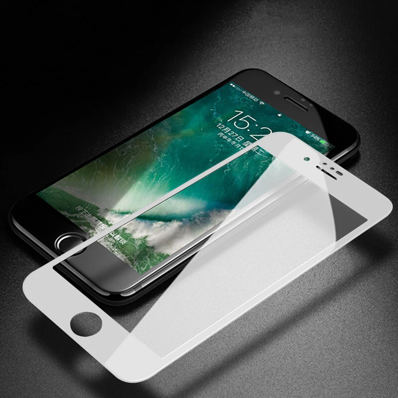 Закаленное стекло полное покрытие для iPhone X 8 7 Plus SE 6 S пленка на защитное экран