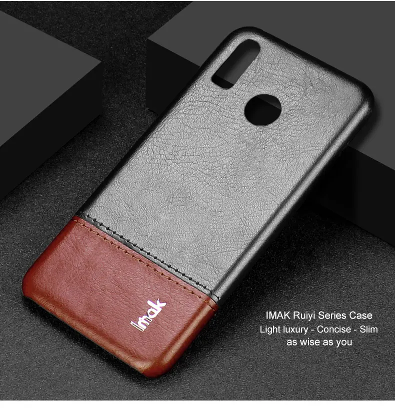 Imak Роскошный Ruiyi тонкий лаконичный чехол s для чехол для Huawei Honor Play задняя крышка чехол для телефона жесткий из искусственной кожи PC coque облегающие чехлы