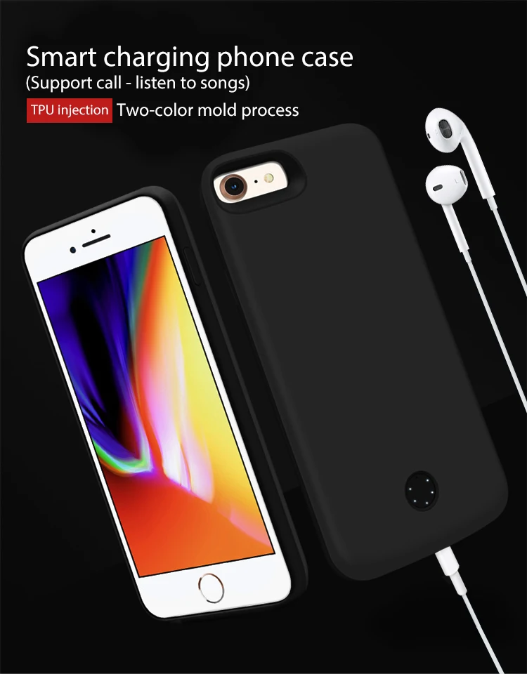 Чехол для аккумулятора VVKing 5000 мАч/7200 мАч для iphone 6 6s Plus, чехол 1A, чехол для быстрой зарядки для iphone X XS 7 8 Plus, чехол для внешнего аккумулятора