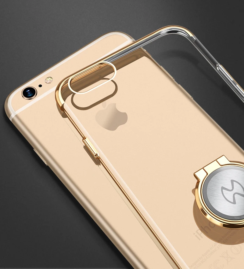 Для iPhone X 7/8 7/8Plus чехол для телефона Xundd Прозрачный жесткий чехол из поликарбоната с изображением защитный чехол-накладка на заднюю панель для iPhone 6 6s чехол Funda с защитой от повреждений и кольцом держателем
