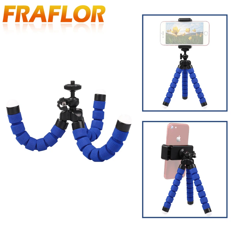 Гибкий мини штатив Осьминог с губкой и моноподом селфи Bluetooth дистанционный спуск