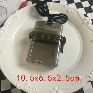 10.5x6.5x2.5cm Ins пластиковый прозрачный чехол для сигарет с металлической цепочкой 120 см в стиле панк, хип-хоп, жесткий корпус, водонепроницаемый чехол для мобильного телефона, сумка для хранения - Цвет: 10.5x6.5x2.5cm