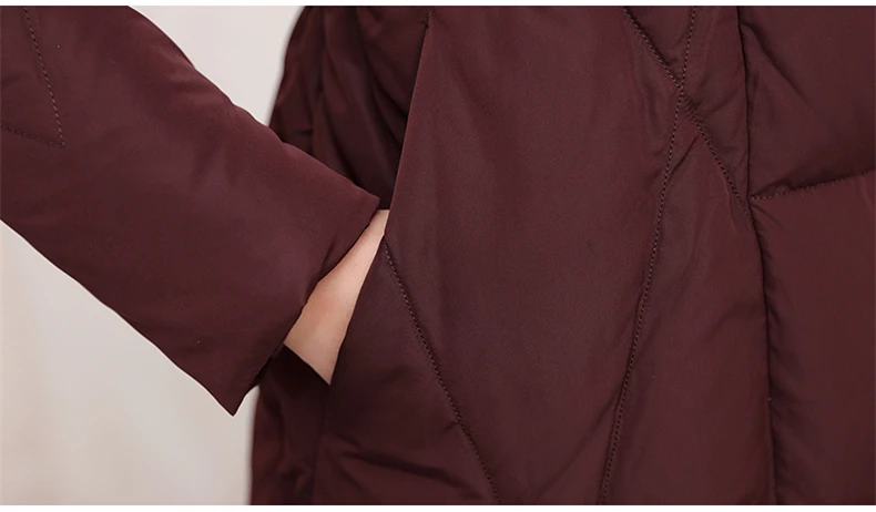 Middle Aged Women Winter Coat Padded Jacket Old Loose Plus Size 6XL Stand Collar Hooded Jackets 2018 CH699 | Женская одежда