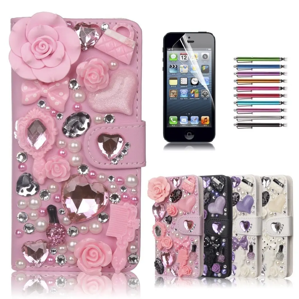 Милые блестящие чехлы бумажники с бриллиантами блестящий чехол со стразами для