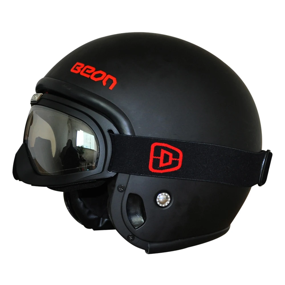 BEON мотоциклетный шлем мото Ретро Винтаж мотоцикл чоппер Скутер аварийный 3/4