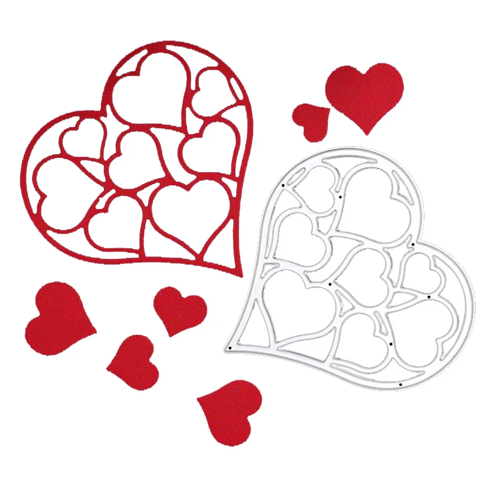 3D кружева сердце рамка металла резки штампы шаблоны для открыток DIY Скрапбукинг