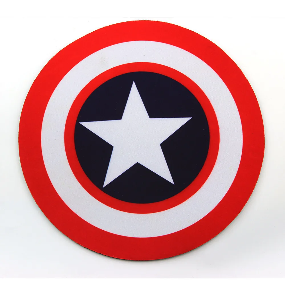 Round Shaped Gaming Mouse Pad Mat For Office Iron Man Captain America Cute Pig Cat Rabbit Penguin Flamingo Smiley Face Mouse Pad - Цвет: 11